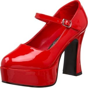 Women’s Red Maryjane Platform